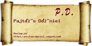 Pajtás Dániel névjegykártya